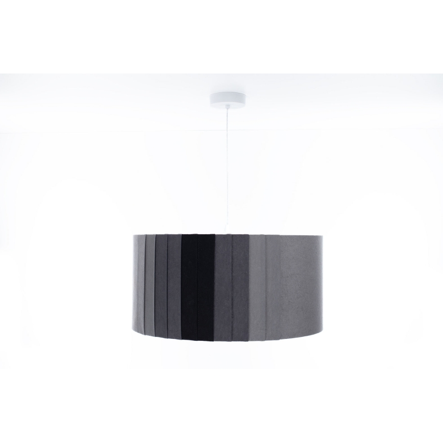 Riippuvalaisin STRIPES 1xE27/60W/230V, halkaisija 60 cm, harmaa