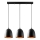 Riippuvalaisin TATTOO johdolla 3xE27/40W/230V musta