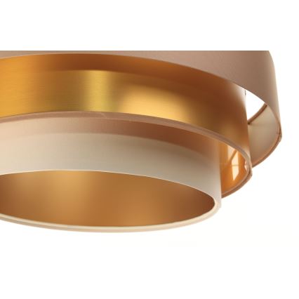 Riippuvalaisin TRINITI 1xE27/60W/230V beige/kulta