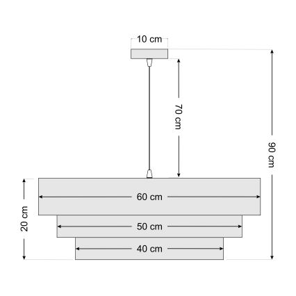 Riippuvalaisin TRINITI 1xE27/60W/230V beige/kulta