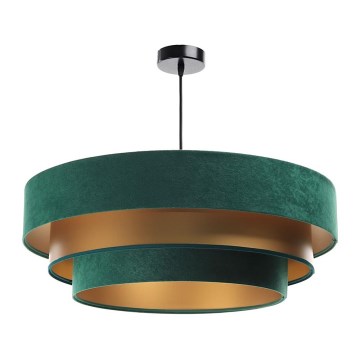 Riippuvalaisin TRINITI 1xE27/60W/230V vihreä/kulta