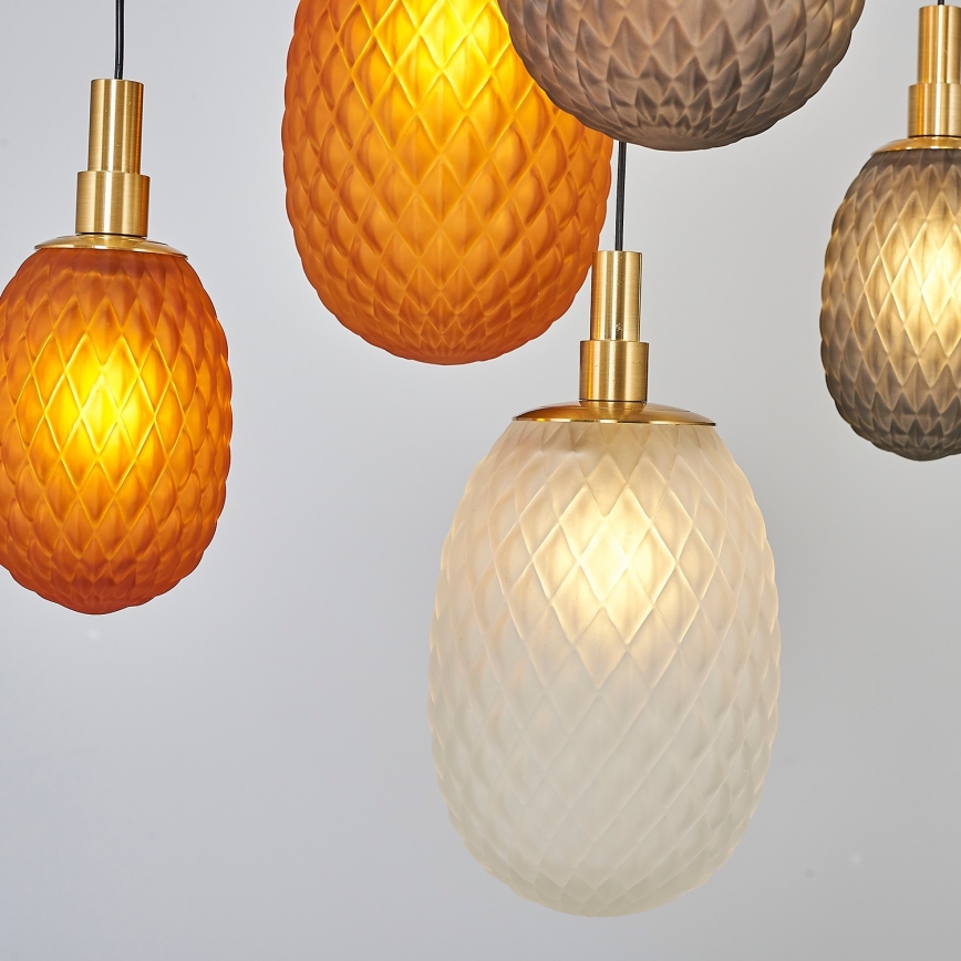 Riippuvalaisin vaijerikiinnityksellä CACTUS 16xG9/5W/230V kupari/harmaa/valkoinen