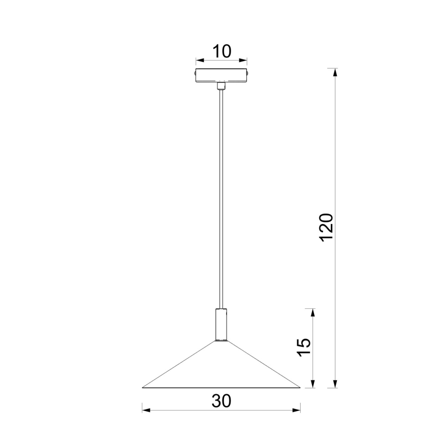 Riippuvalaisin vaijerilla ANEGA 1xGX53/15W/230V, Ø 30 cm, kermanvärinen