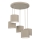 Riippuvalaisin vaijerilla ARDEN 5xE27/15W/230V, halkaisija 44 cm, beige