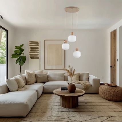 Riippuvalaisin vaijerilla BALLO 3xE14/10W/230V beige