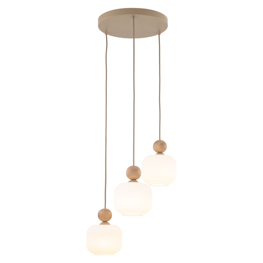 Riippuvalaisin vaijerilla BALLO 3xE14/10W/230V beige