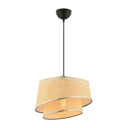 Riippuvalaisin vaijerilla BARETTE 1xE27/60W/230V beige/kiiltävä kromi