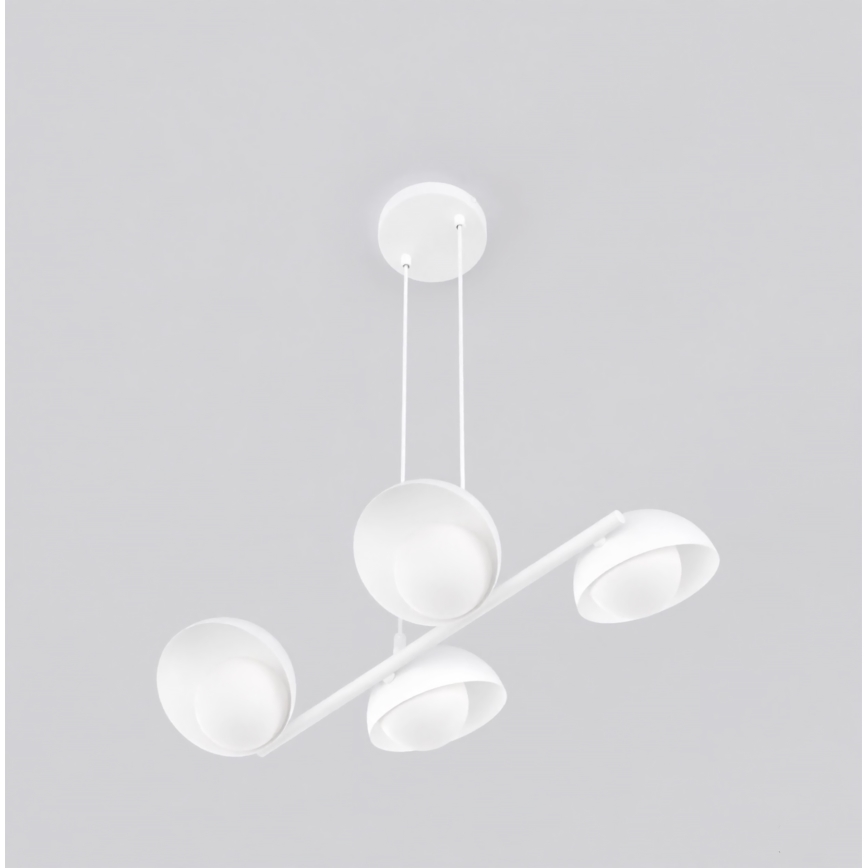 Riippuvalaisin vaijerilla BOOM 4xG9/8W/230V valkoinen