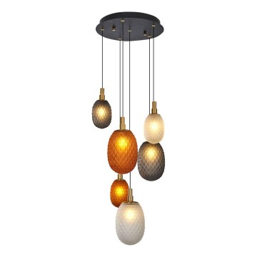 Riippuvalaisin vaijerilla CACTUS 6xG9/5W/230V kupari/harmaa/valkoinen