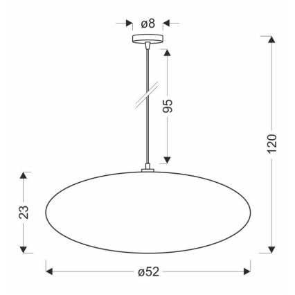 Riippuvalaisin vaijerilla CAFEE 1xE27/40W/230V, halkaisija 52 cm, beige