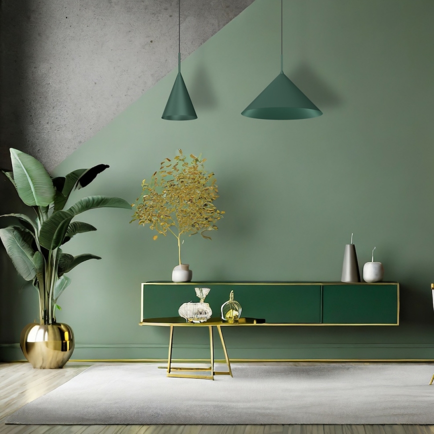 Riippuvalaisin vaijerilla CAPITAL 1xGX53/15W/230V halkaisija 17 cm vihreä