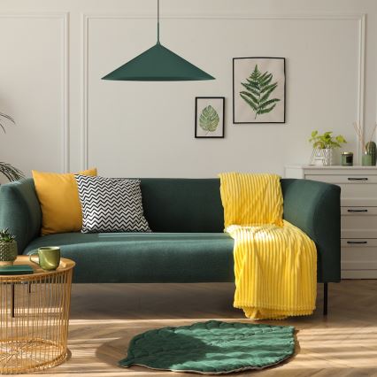 Riippuvalaisin vaijerilla CAPITAL, 1xGX53/15W/230V, halkaisija 60 cm, vihreä