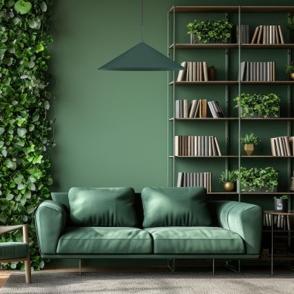 Riippuvalaisin vaijerilla CAPITAL, 1xGX53/15W/230V, halkaisija 60 cm, vihreä