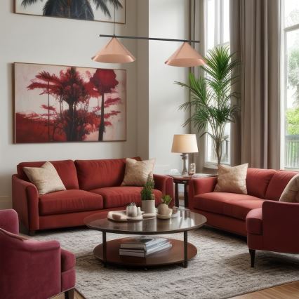 Riippuvalaisin vaijerilla CAPITAL 2xGX53/15W/230V, ruusukulta