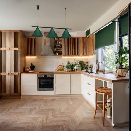 Riippuvalaisin vaijerilla CAPITAL 3xGX53/15W/230V vihreä