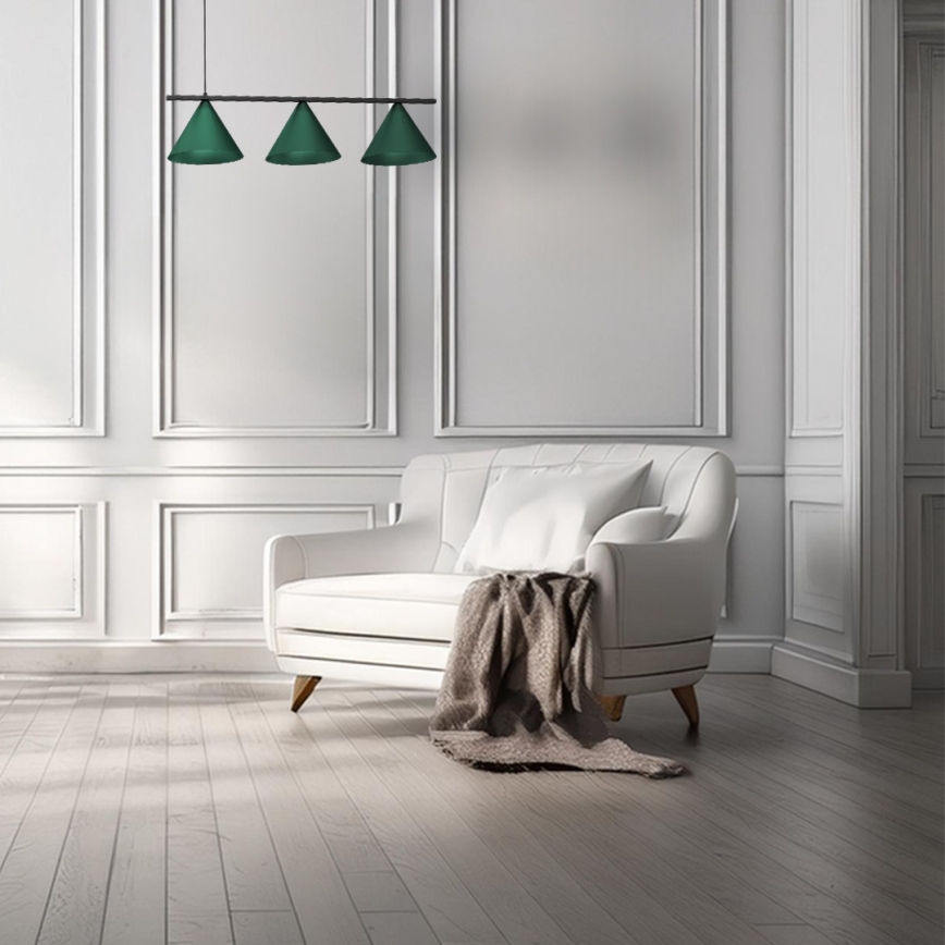 Riippuvalaisin vaijerilla CAPITAL 3xGX53/15W/230V vihreä