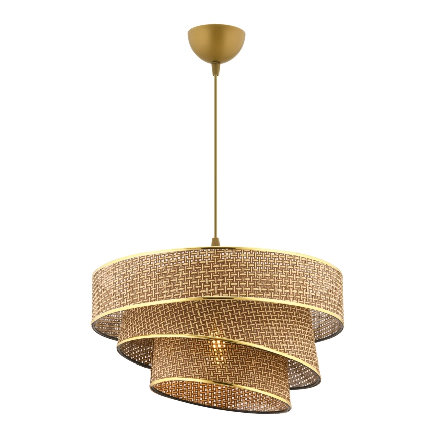 Riippuvalaisin vaijerilla COUPER 1xE27/60W/230V ruskea/kulta