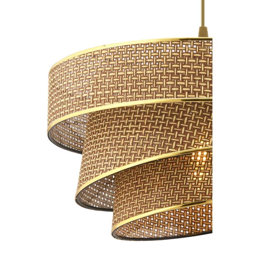 Riippuvalaisin vaijerilla COUPER 1xE27/60W/230V ruskea/kulta