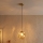 Riippuvalaisin vaijerilla CRISTAL 1xE14/15W/230V messinki/savuinen beige