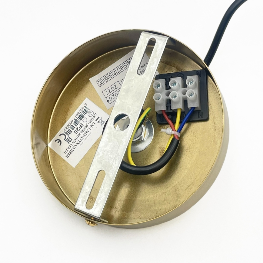 Riippuvalaisin vaijerilla CRISTAL 1xE14/15W/230V messinki/savunmusta