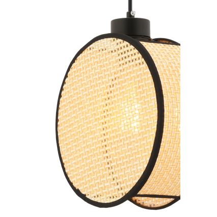 Riippuvalaisin vaijerilla DRUM 1xE27/60W/230V beige/musta