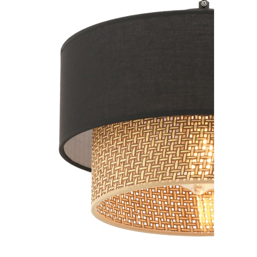 Riippuvalaisin vaijerilla ECHO 1xE27/60W/230V musta/ruskea