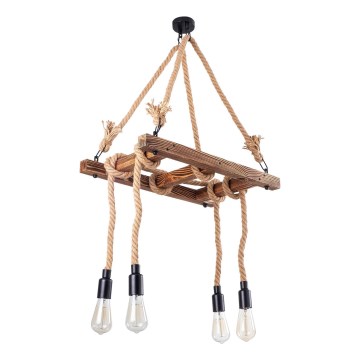 Riippuvalaisin vaijerilla EREBOS 4xE27/40W/230V, ruskea