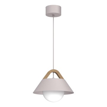 Riippuvalaisin vaijerilla FUNDA 1xE27/15W/230V kermanvärinen