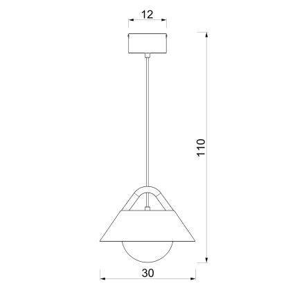Riippuvalaisin vaijerilla FUNDA 1xE27/15W/230V kermanvärinen