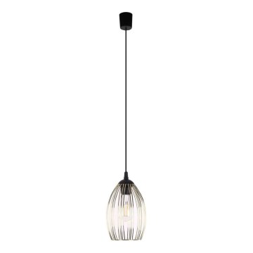 Riippuvalaisin vaijerilla LIZA 1xE27/15W/230V musta/kultainen