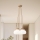 Riippuvalaisin vaijerilla LOOMIS 5xE27/15W/230V 83 cm beige/tammi