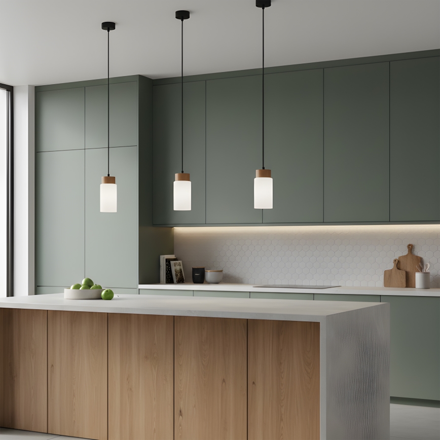 Riippuvalaisin vaijerilla MARKUS 1xE27/15W/230V musta/tammi