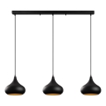 Riippuvalaisin vaijerilla MUBA 3xE27/40W/230V musta