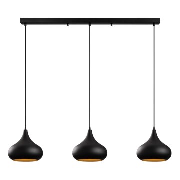 Riippuvalaisin vaijerilla MUBA 3xE27/40W/230V musta