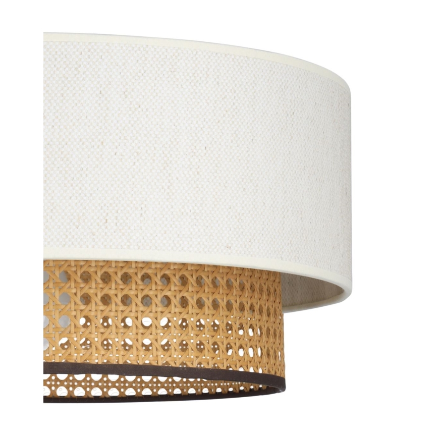 Riippuvalaisin vaijerilla NATIA 1xE27/60W/230V halkaisija 45 cm valkoinen/ruskea