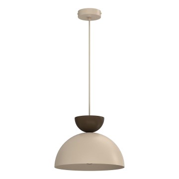 Riippuvalaisin vaijerilla NEVIS 1xE27/15W/230V Ø 29 cm beige