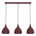 Riippuvalaisin vaijerilla NOAK CLASSIC 3xE27/15W/230V burgundinpunainen