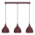 Riippuvalaisin vaijerilla NOAK CLASSIC 3xE27/15W/230V burgundinpunainen