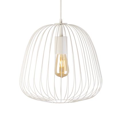 Riippuvalaisin vaijerilla OVELLA 1xE27/15W/230V halkaisija 36 cm kermanvärinen