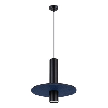 Riippuvalaisin vaijerilla PELTA 1xGU10/10W/230V musta/sininen