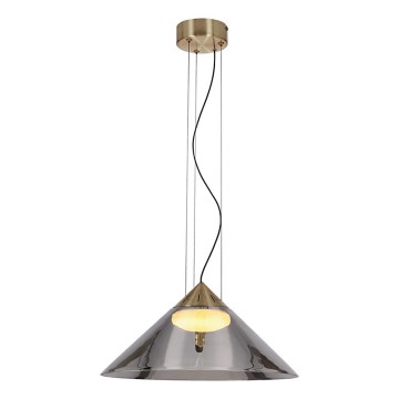 Riippuvalaisin vaijerilla PRESTO 1xGX53/10W/230V, halkaisija 34 cm, kultainen/savunharmaa