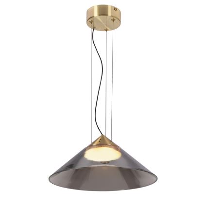Riippuvalaisin vaijerilla PRESTO 1xGX53/10W/230V, halkaisija 34 cm, kultainen/savunharmaa