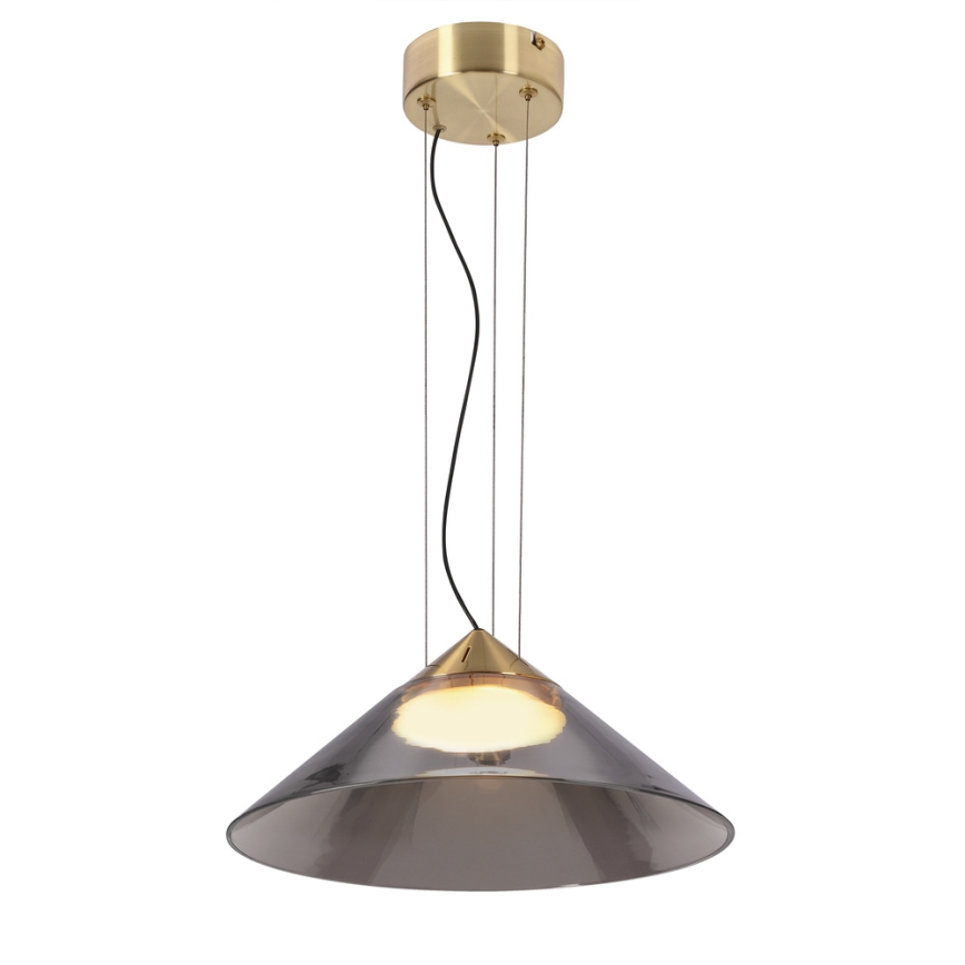 Riippuvalaisin vaijerilla PRESTO 1xGX53/10W/230V, halkaisija 34 cm, kultainen/savunharmaa