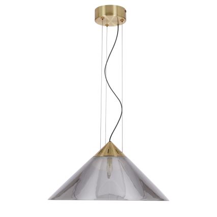 Riippuvalaisin vaijerilla PRESTO 1xGX53/10W/230V, halkaisija 34 cm, kultainen/savunharmaa