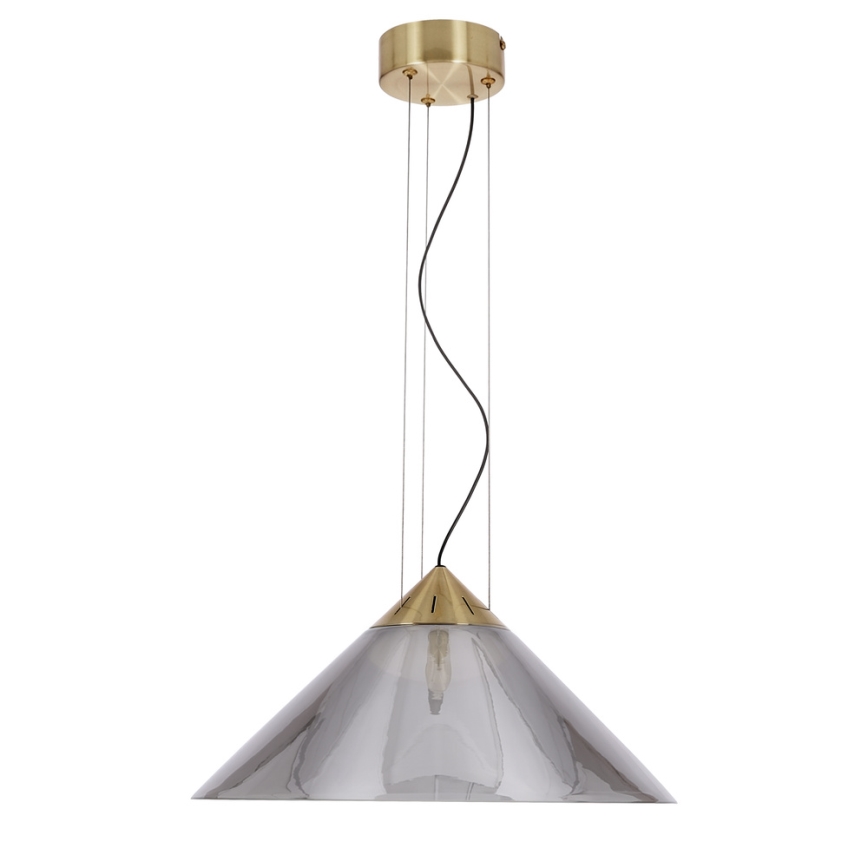 Riippuvalaisin vaijerilla PRESTO 1xGX53/10W/230V, halkaisija 34 cm, kultainen/savunharmaa