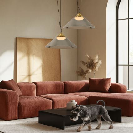 Riippuvalaisin vaijerilla PRESTO 1xGX53/10W/230V Ø 42 cm kultainen/savunharmaa