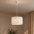 Riippuvalaisin vaijerilla SIRJA PLISADO, 1xE27/15W/230V, halkaisija 35 cm, valkoinen