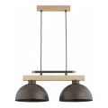 Riippuvalaisin vaijerilla VERTA 2xE27/15W/230V ruskea/beige