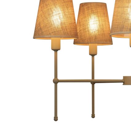 Riippuvalaisin varrella MADELA 5xE14/40W/230V juutti/beige