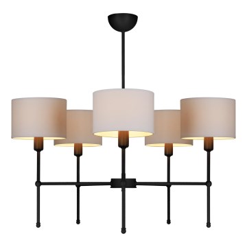 Riippuvalaisin varrella MADELA 5xE14/40W/230V valkoinen/musta